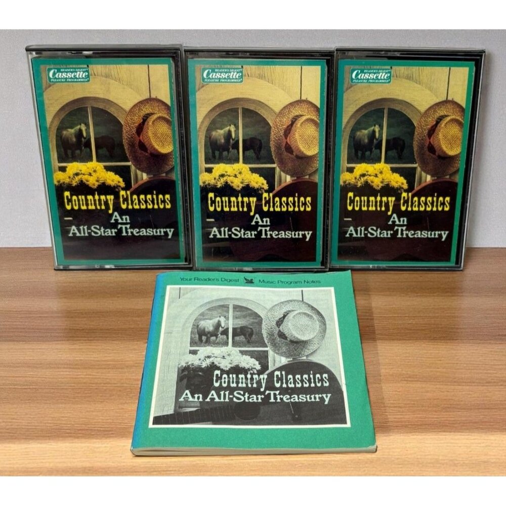 Readers Digest Country Classics 3 Cassette Tape Set + Booklet All-Star Treasury